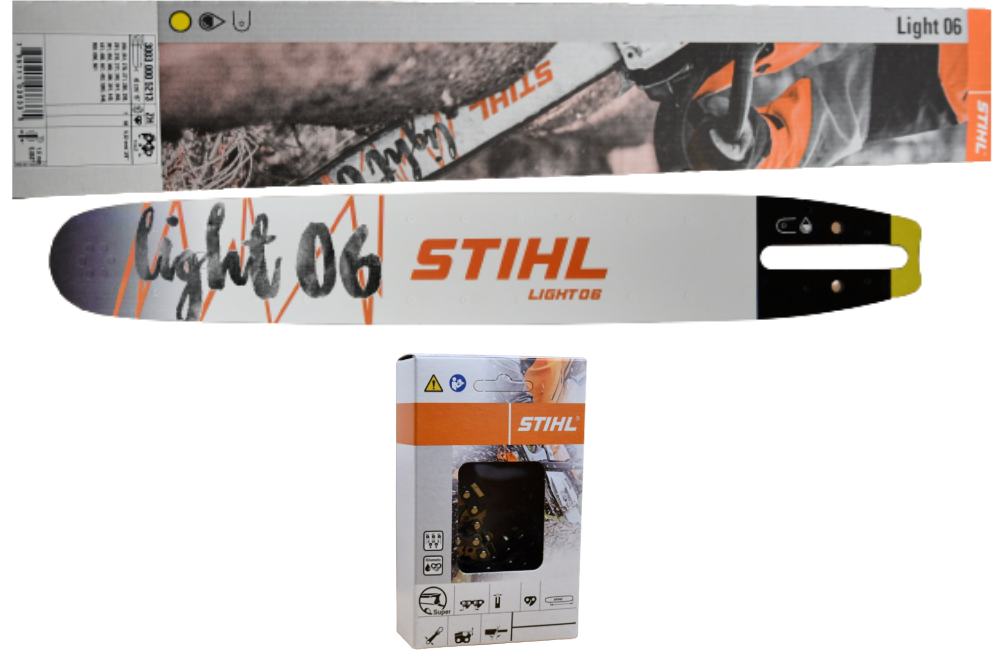 Stihl Light 06 30030005217 Führungsschiene 1,6mm 3/8" 45cm / 18" 11 Zähne 66TG+1 Stück Vollmeißel RS 36210000066