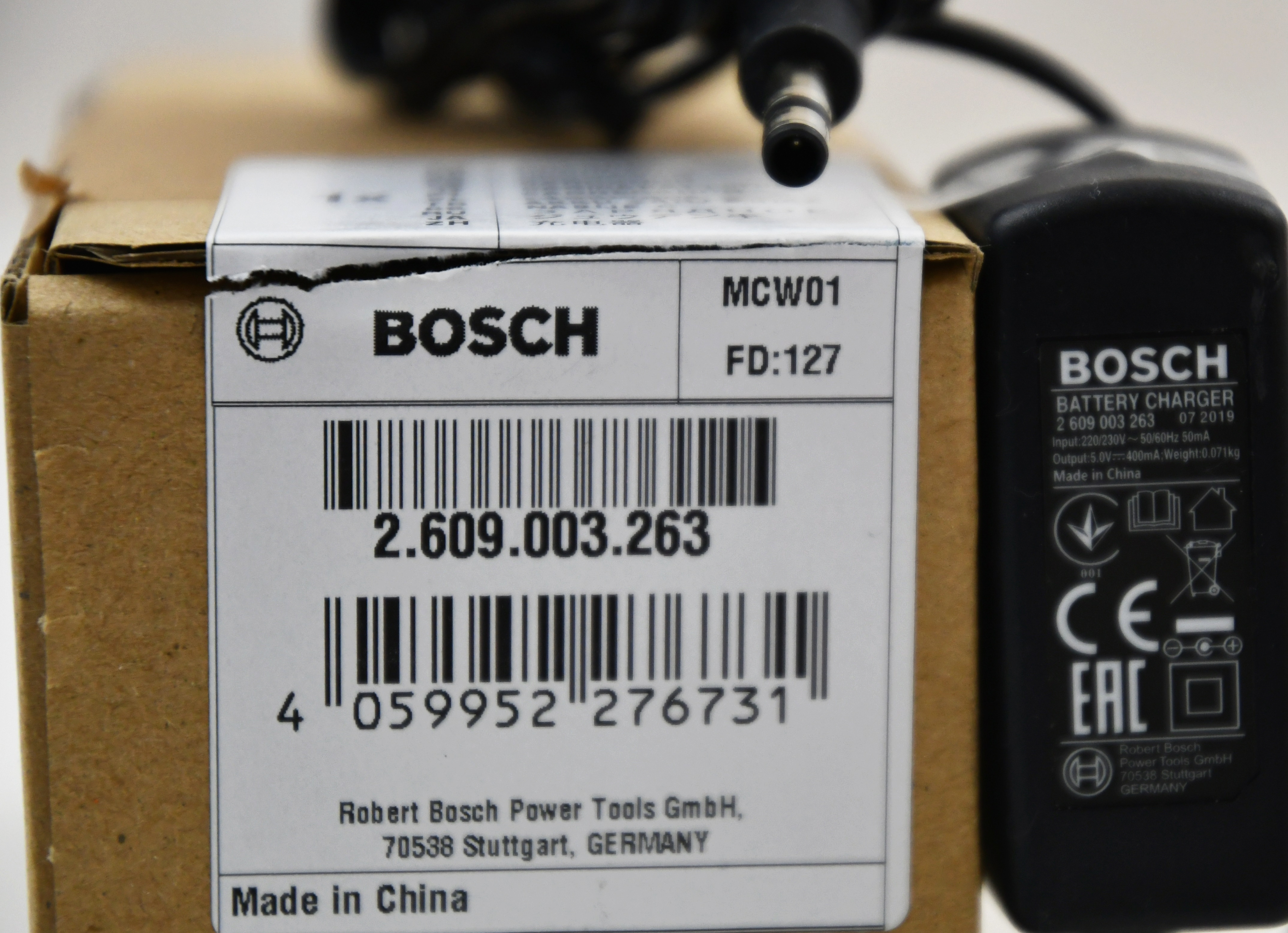 Bosch 2609003263 original Ladegerät für Isio, PSR Select, PTK 3.6 LI, Netzteil 