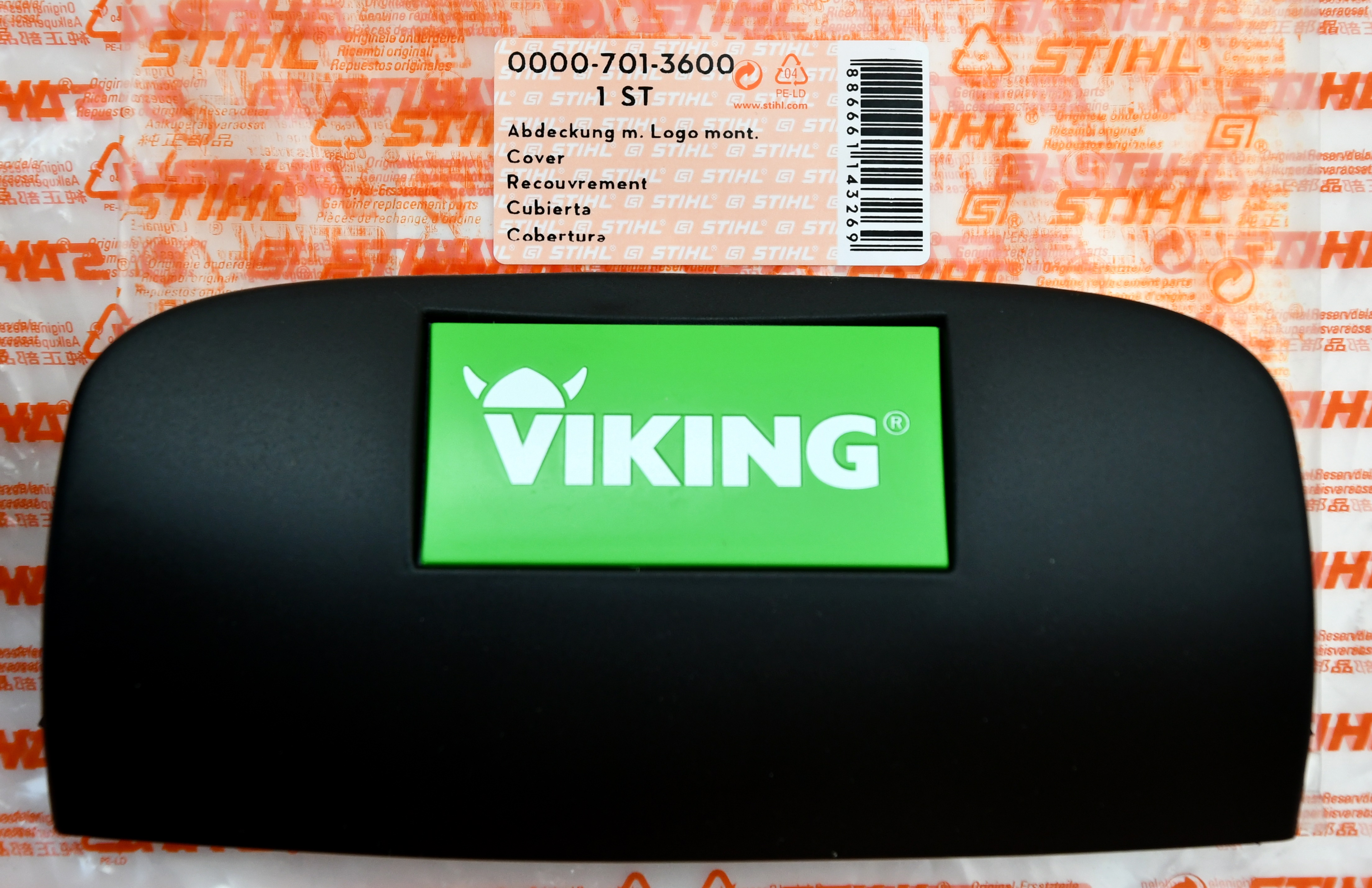 Stihl Viking  00007013600 Abdeckung mit Logo Typenschild für MB 545 MB545-  0000 701 3600 