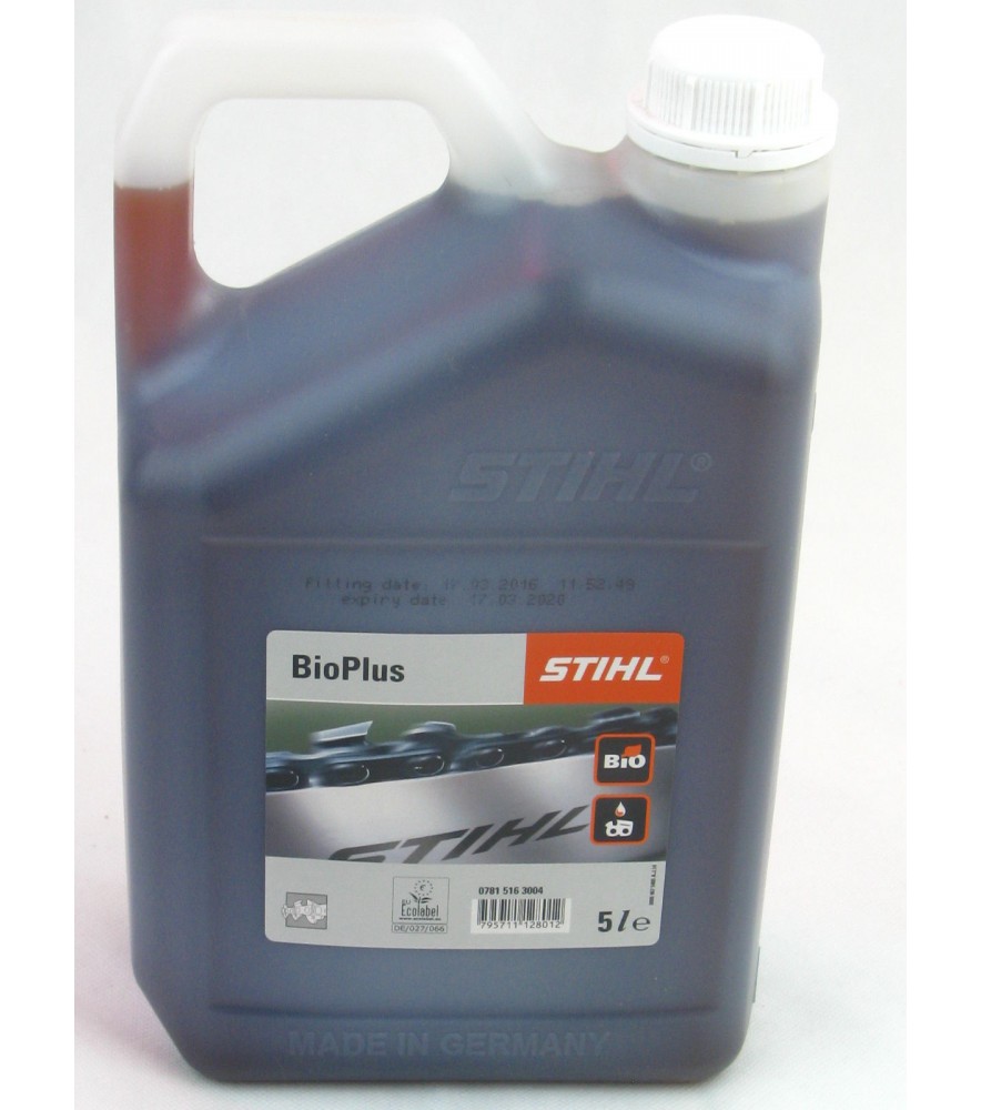 Stihl 07815163004//0781 516 3004 Bioplus 5 Liter Sägekettenhaftöl Biohaftöl Kettenöl Stihl 07815163004