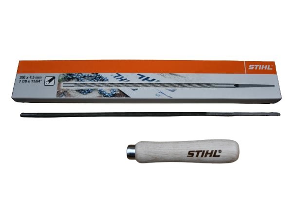 STIHL 56057714506 Rundfeile 6 Stück für Sägeketten 4,5 mm für 325' mit 1 Holz Feilenhalter