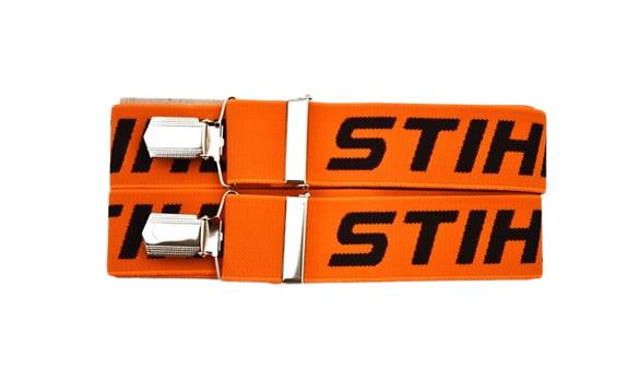 STIHL 00008841510 Hosenträger in Orange 110 cm für Bundhose mit Metallklips