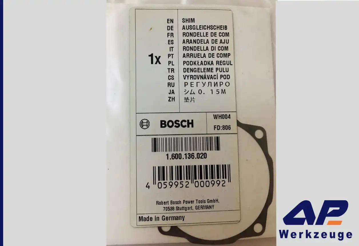 Bosch 1600136020 Original  Ausgleichscheibe 0.15 mm DICK Ersatzteil
